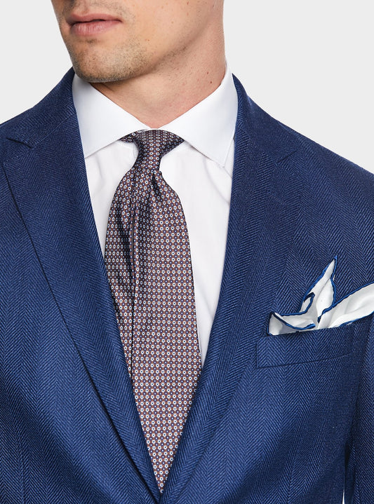 Giacca spigata in pura lana