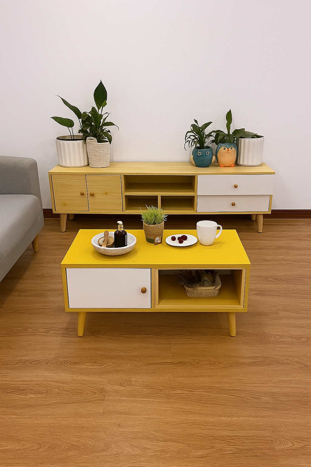 Modern Living Room TV Stand Table Set