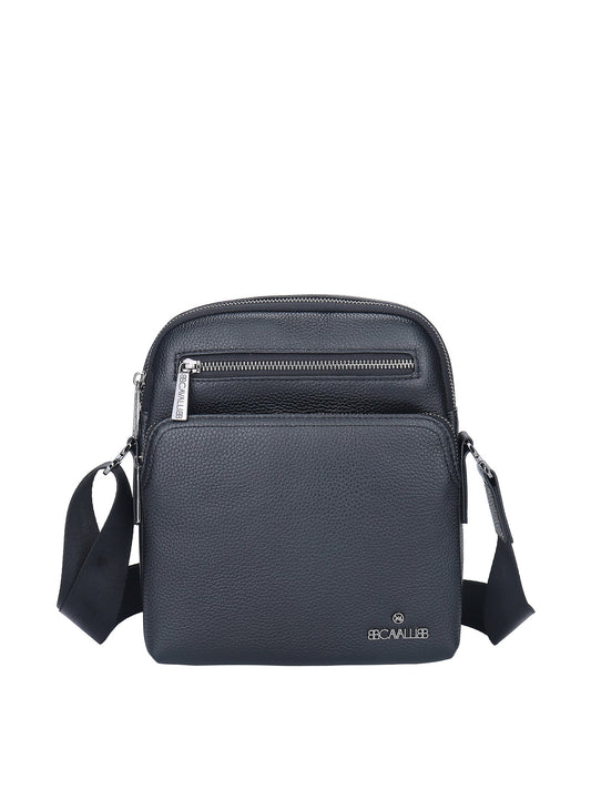 Borsa a tracolla da uomo In Vera pelle Made in Italy 22x25x9 cm