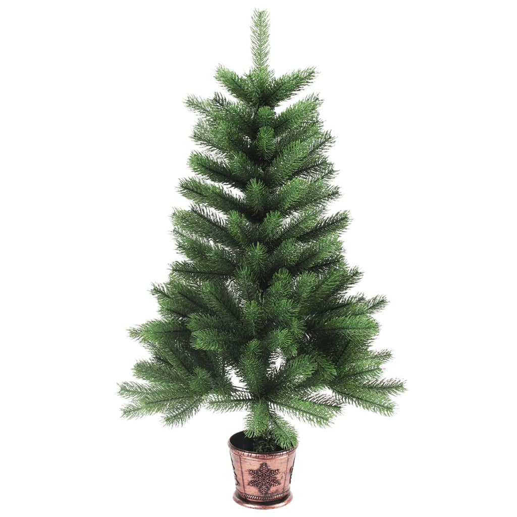 vidaXL Artificial Pre-lit Christmas Tree Holiday Decoration Xmas Tree Green