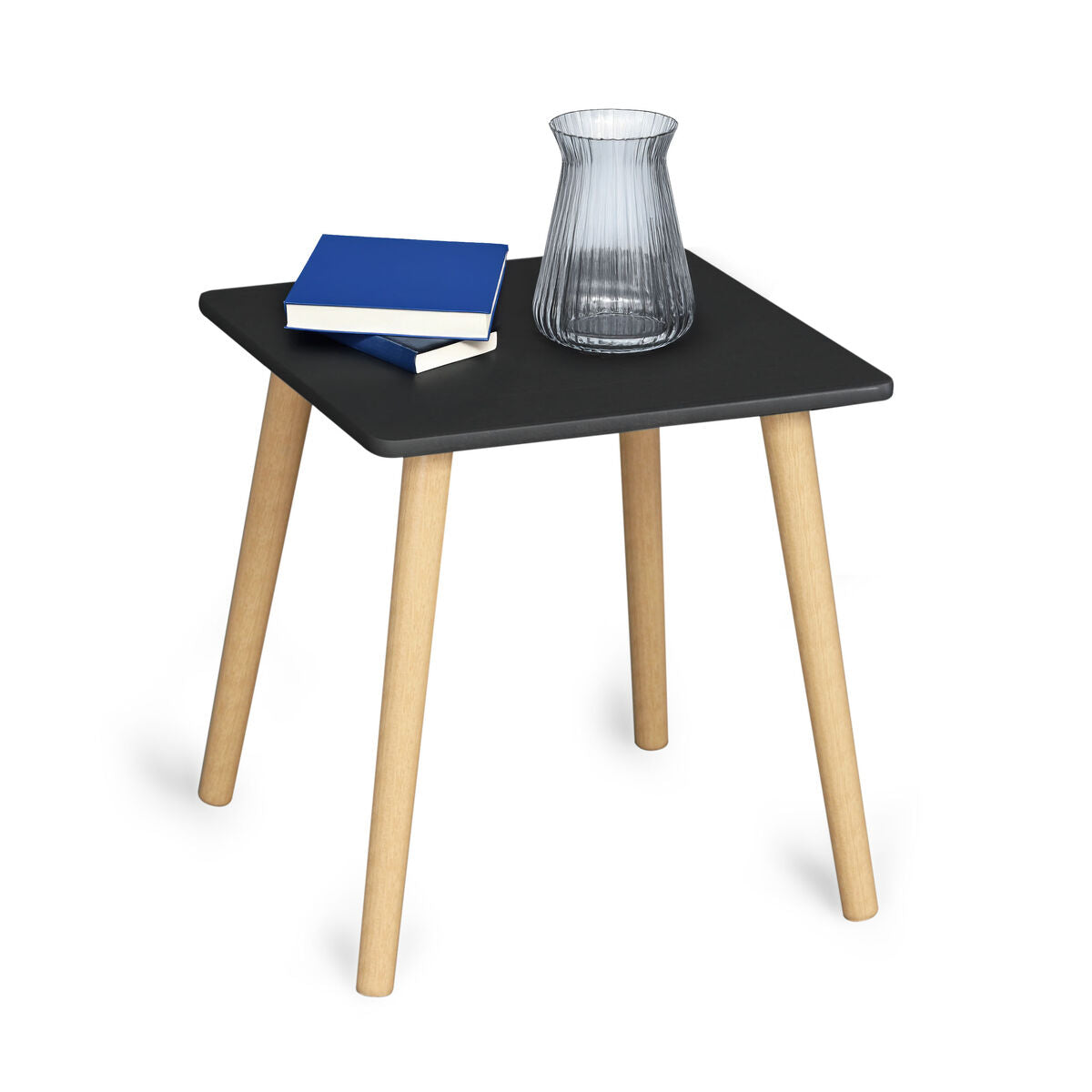 Side table MobleKit Brown Black 40 x 40 x 40 cm (2 Units)