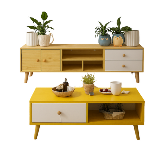 Modern Living Room TV Stand Table Set