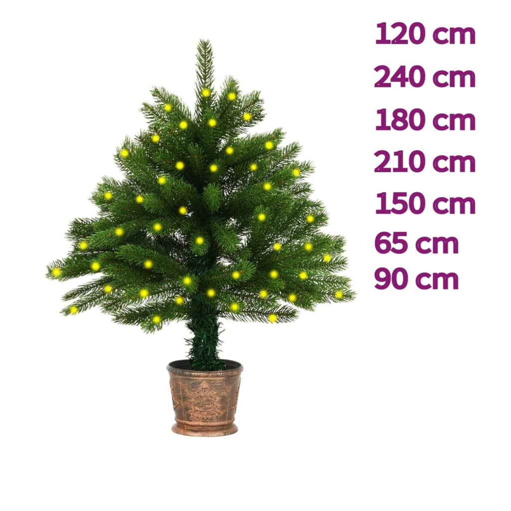 vidaXL Artificial Pre-lit Christmas Tree Holiday Decoration Xmas Tree Green