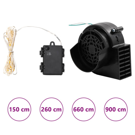vidaXL LED String Lights Christmas Lighting Holiday Party Decoration with Fan